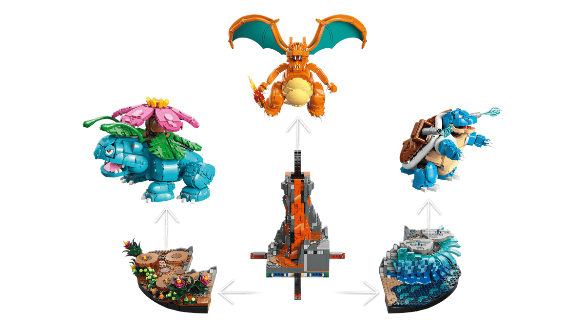 Venusaur, Charizard en Blastoise